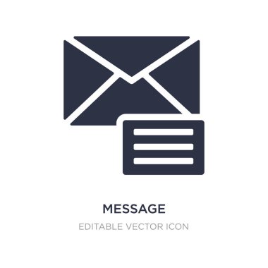 İleti simgesi beyaz arka plan üzerinde. Basit öğe illüstrasyon fr