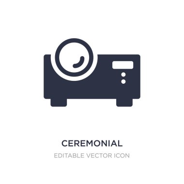 Tören simgesi beyaz arka plan üzerinde. Basit öğe illüstrasyon