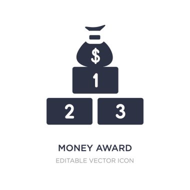 Beyaz arka plan üzerinde para ödülü simgesi. Basit öğe illustratio