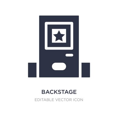 Beyaz arka plan üzerinde Backstage simgesi. Basit eleman çizimi 