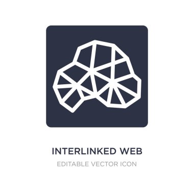Beyaz arka plan üzerinde bağlantılı web simgesi. Basit öğe illustr