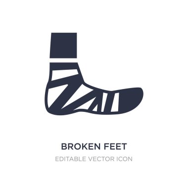 bandaj simgesi beyaz arka plan üzerinde kırık feet. Basit elemen