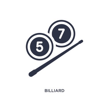 Bilardo simgesi beyaz arka plan üzerinde. Basit öğe illüstrasyon f