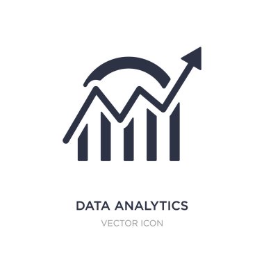Beyaz arka plan üzerinde veri analytics dairesel simgesi. Basit öğe