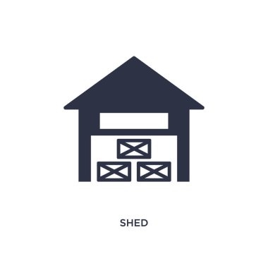 shed icon on white background. Simple element illustration from  clipart