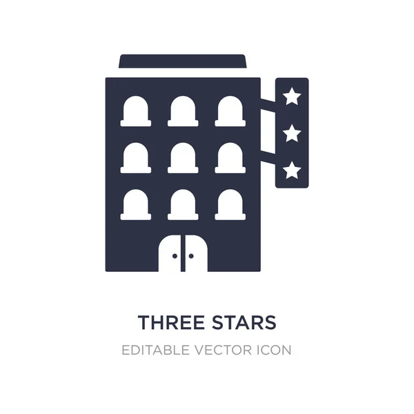 Icono de tres estrellas sobre fondo blanco. Elemento simple ilustración — Vector de stock