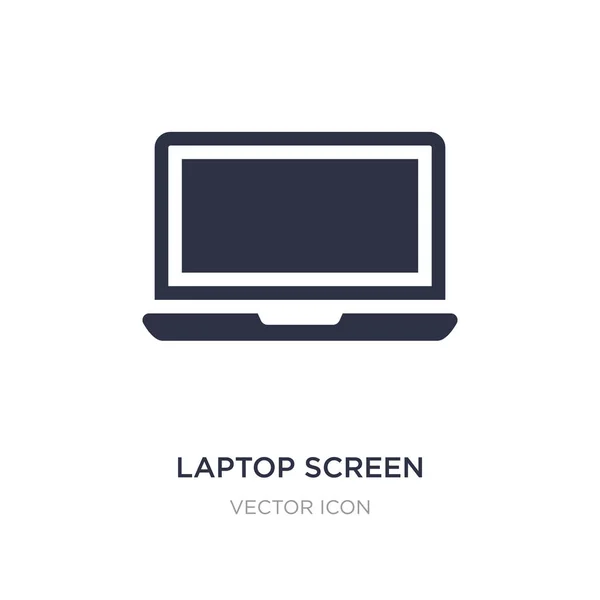 पांढरा पार्श्वभूमीवर लॅपटॉप स्क्रीन चिन्ह. साधे घटक उदाहरण — स्टॉक व्हेक्टर
