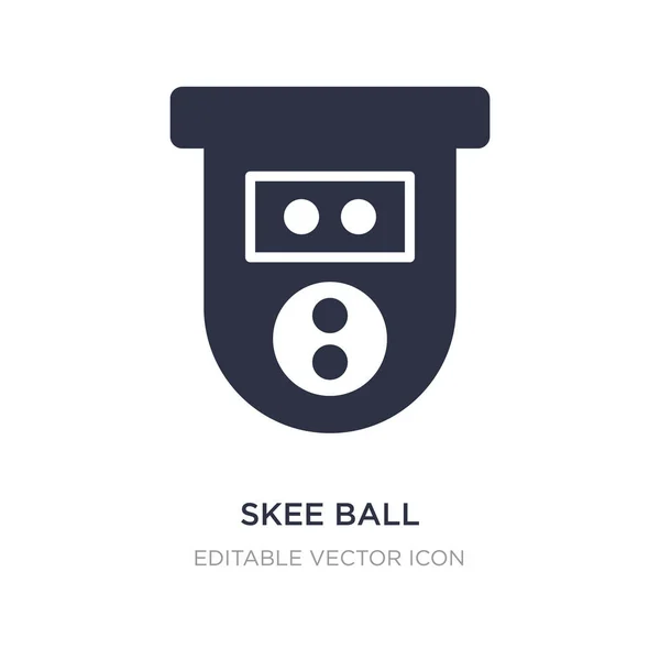 Skeeballsymbol auf weißem Hintergrund. einfache Elementillustration — Stockvektor