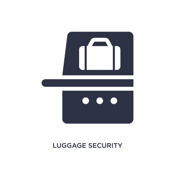 Sicherheitssymbol für Gepäck auf weißem Hintergrund. Einfaches Element Unlust — Stockvektor