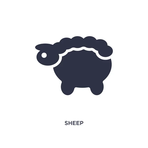 Ovce ikona na bílém pozadí. Jednoduchý prvek obrázku z — Stockový vektor