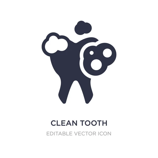 clean tooth icon on white background. Simple element illustratio