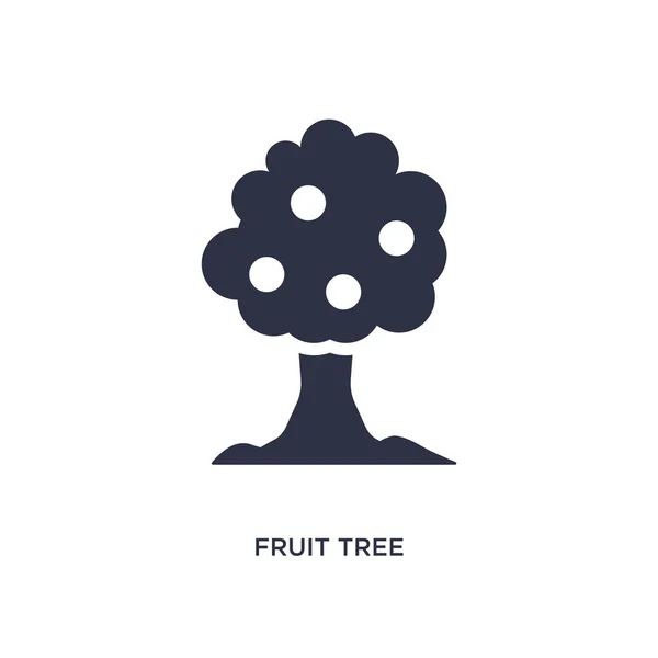 Obstbaum-Symbol auf weißem Hintergrund. einfache Elementillustration — Stockvektor