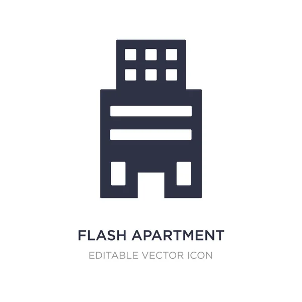 Icône appartement flash sur fond blanc. Élément simple illustr — Image vectorielle