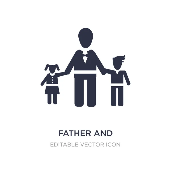Vater und Kinder Symbol auf weißem Hintergrund. einfaches Element krank — Stockvektor
