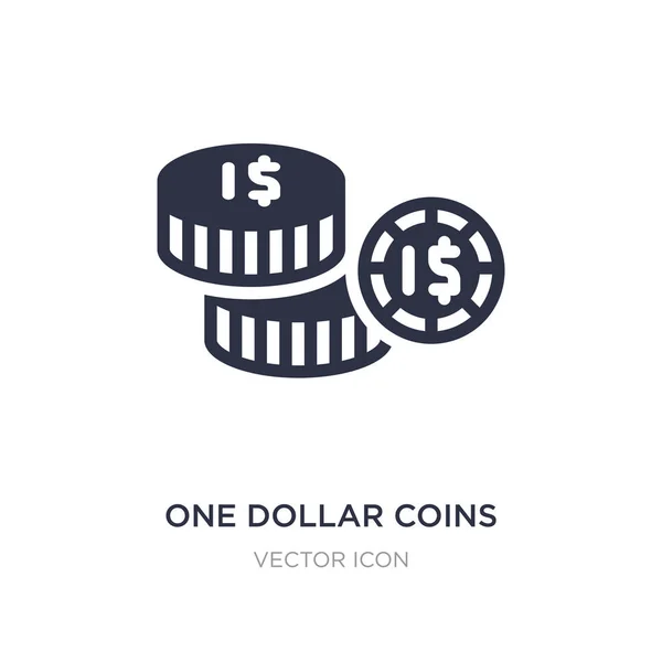 Иконка монеты доллара на белом фоне. Простая элементная иллюзия — стоковый вектор