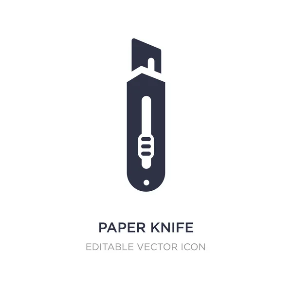 Icône de couteau en papier sur fond blanc. Illustration d'élément simple — Image vectorielle