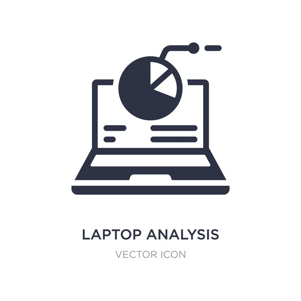 Ícone de análise de laptop no fundo branco. Elemento simples illustr — Vetor de Stock