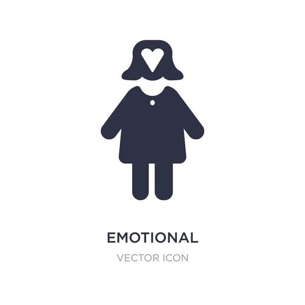 Emotionales Symbol auf weißem Hintergrund. einfache Elementillustration — Stockvektor
