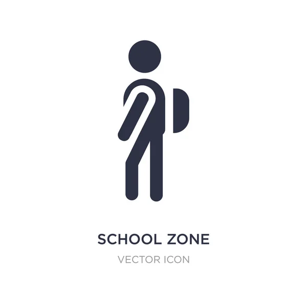 Ícone da zona escolar no fundo branco. Elemento simples ilustratio — Vetor de Stock