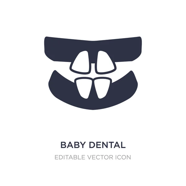Baby-Zahnsymbol auf weißem Hintergrund. einfaches Element illustratio — Stockvektor