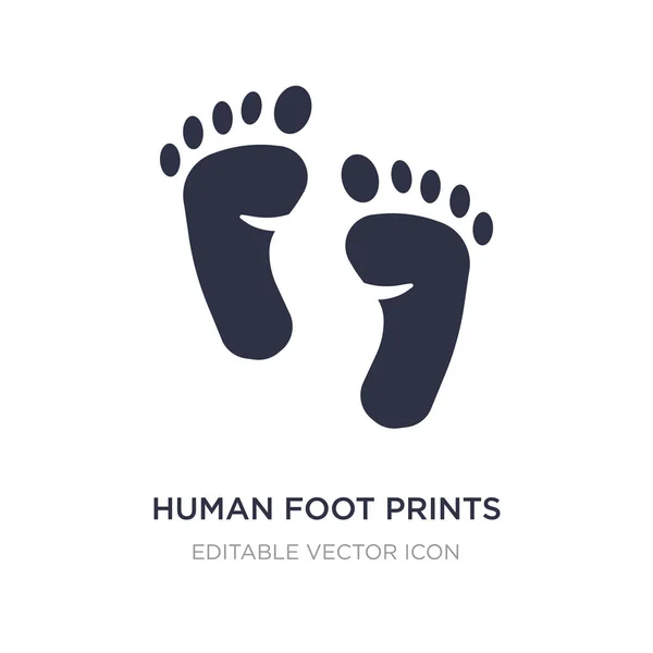 Icono de huellas de pies humanos sobre fondo blanco. Sencillo elemento illus — Vector de stock