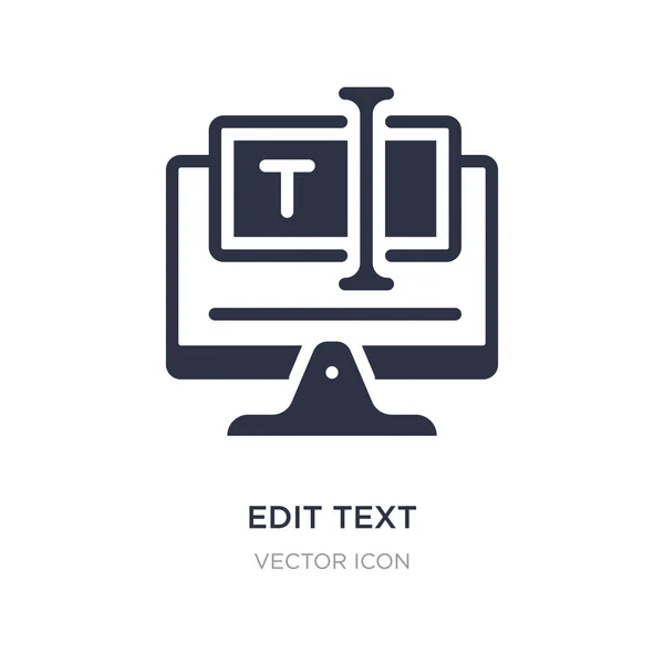 Modifier l'icône de texte sur fond blanc. Illustration d'élément simple — Image vectorielle