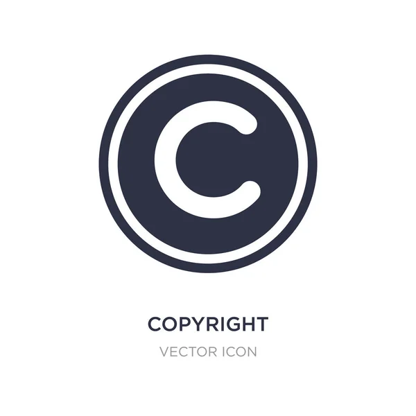 Copyright icon on white background. Simple element illustration — Stock Vector