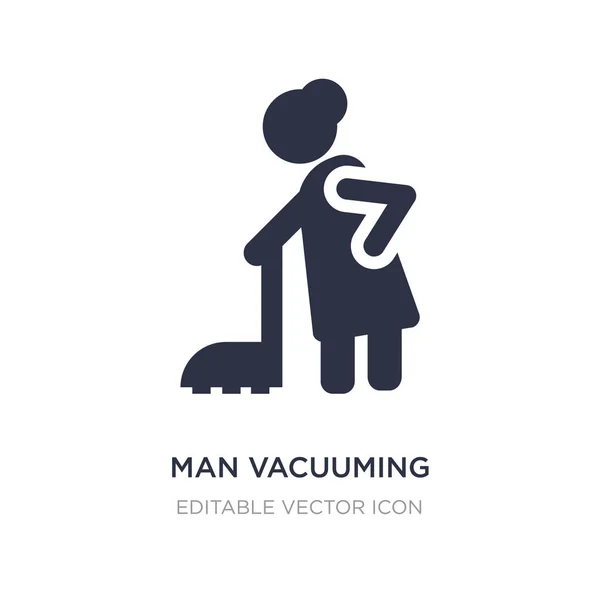 Mann saugt Symbol auf weißem Hintergrund. einfaches Element veranschaulichen — Stockvektor