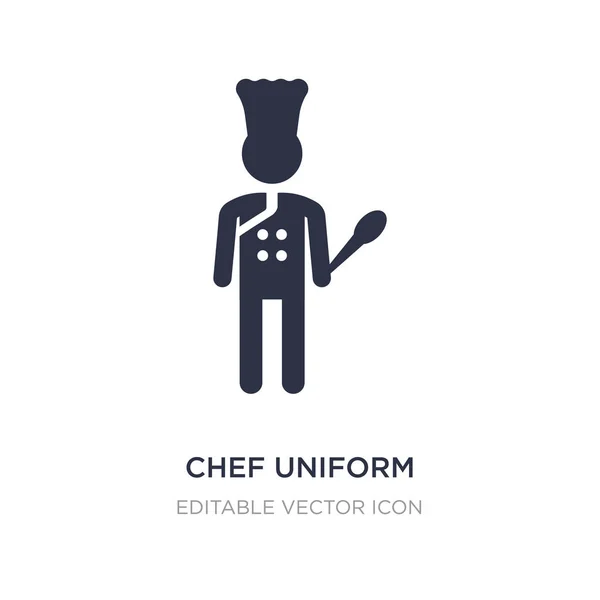 Icône uniforme chef sur fond blanc. Élément simple illustrati — Image vectorielle