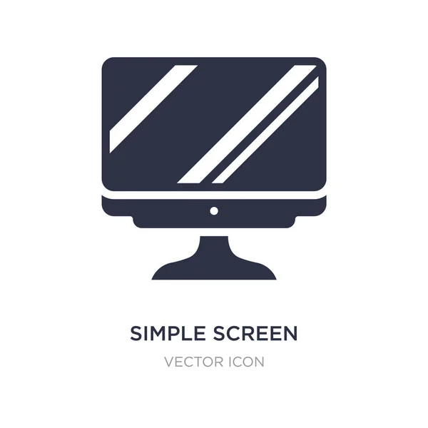 Icono de pantalla simple sobre fondo blanco. Elemento simple illustrat — Vector de stock