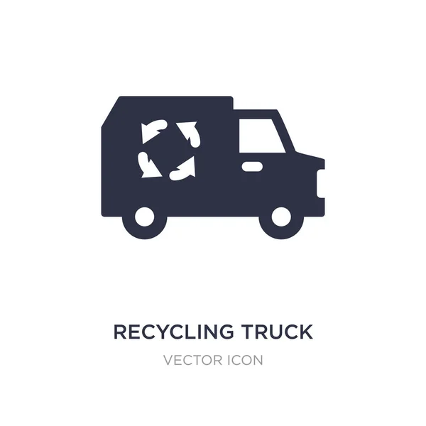 Icône de camion de recyclage sur fond blanc. Élément simple illustr — Image vectorielle