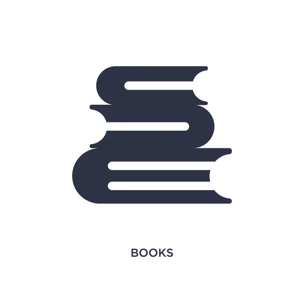 A könyvek ikonját fehér alapon. Egyszerű elemillusztráció — Stock Vector