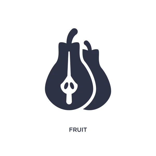 Ícone de fruta no fundo branco. Ilustração do elemento simples de — Vetor de Stock