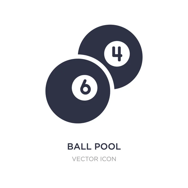 Bola icono de la piscina sobre fondo blanco. Elemento simple ilustración — Vector de stock