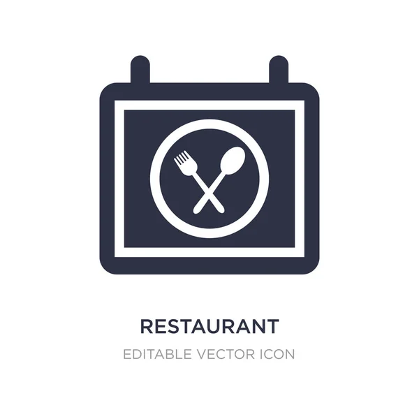 Restaurant-Symbol auf weißem Hintergrund. einfache Elementillustration — Stockvektor