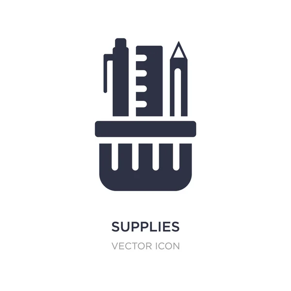 Supplies icon on white background. Simple element illustration f — Stock Vector