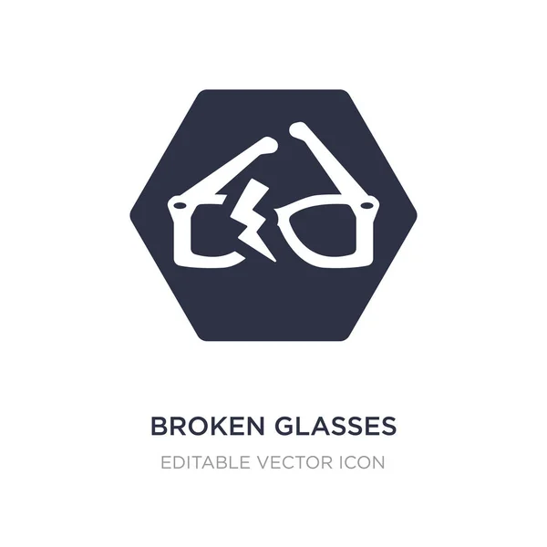 Glasscherben-Symbol auf weißem Hintergrund. einfaches Element illustriert — Stockvektor