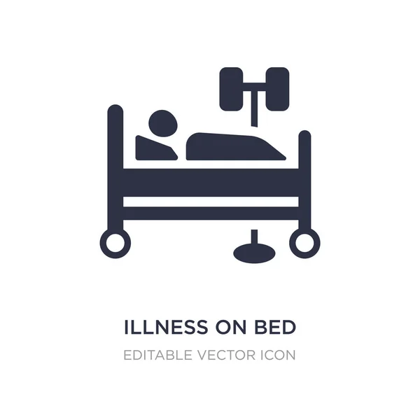 Хвороба на іконі ліжка на білому тлі. Простий елемент невроз — стоковий вектор
