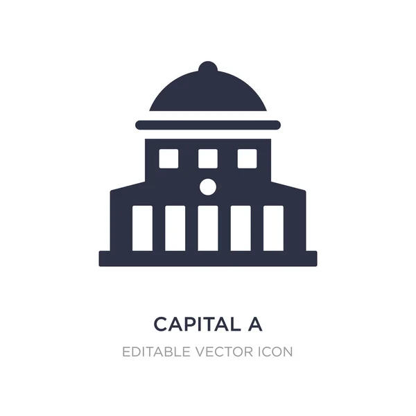 Capital un icono sobre fondo blanco. Elemento simple ilustración — Vector de stock