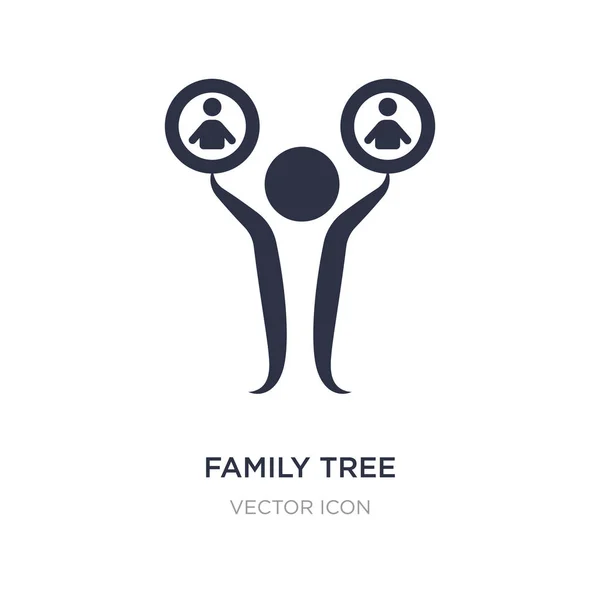 Иконка семейного дерева на белом фоне. Простой элемент иллюстрации — стоковый вектор