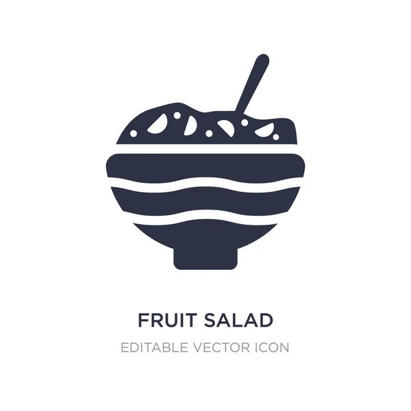 Ícone de salada de frutas no fundo branco. Elemento simples ilustratio — Vetor de Stock