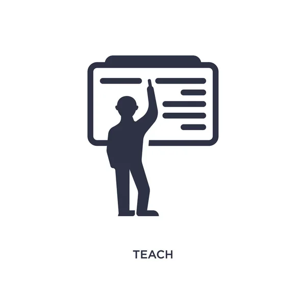 Teach Icon auf weißem Hintergrund. einfache Elementillustration aus — Stockvektor