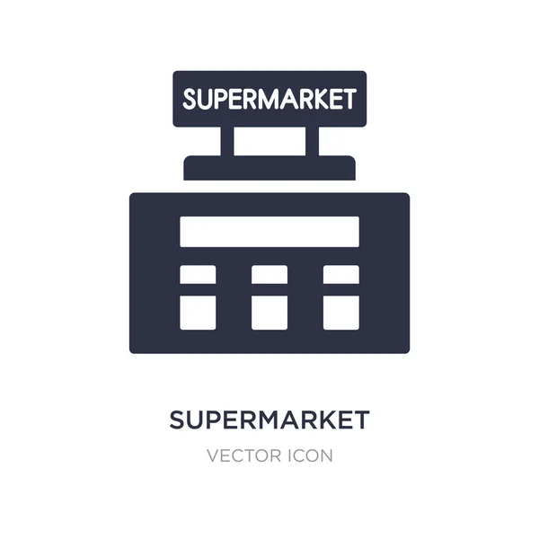 Icono del supermercado sobre fondo blanco. Elemento simple ilustración — Vector de stock