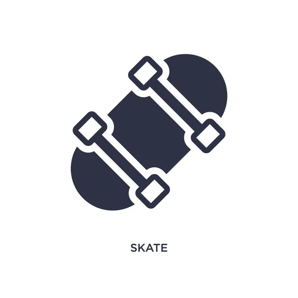 Ícone de patins no fundo branco. Ilustração do elemento simples de —  Vetores de Stock