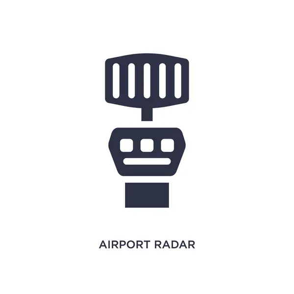 Icône radar de l'aéroport sur fond blanc. Illustrat d'élément simple — Image vectorielle
