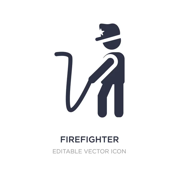 Bombero icono de trabajo sobre fondo blanco. Elemento simple enfermo — Vector de stock