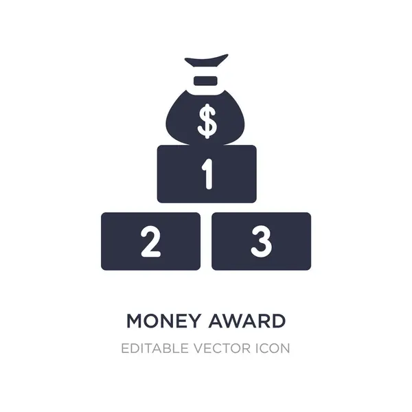 Icono de premio de dinero sobre fondo blanco. Elemento simple ilustración — Vector de stock