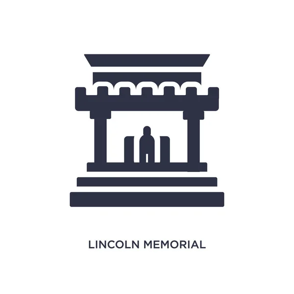 Lincoln pamětní ikona na bílém pozadí. Jednoduchá položka ilustr — Stockový vektor
