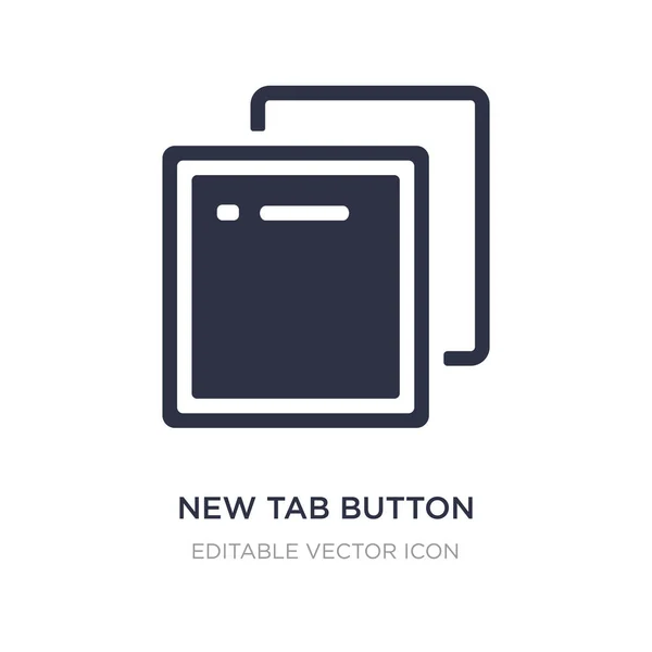 Nuevo icono de botón de pestaña sobre fondo blanco. Elemento simple illustra — Vector de stock