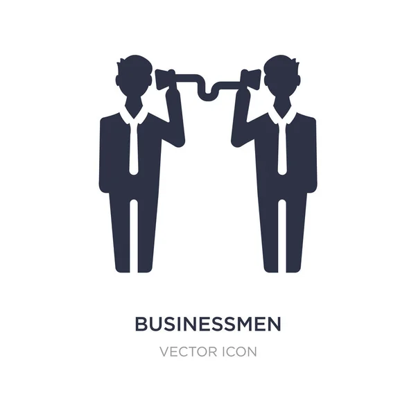 Businessmen business communication techniques icon on white back — Stock Vector